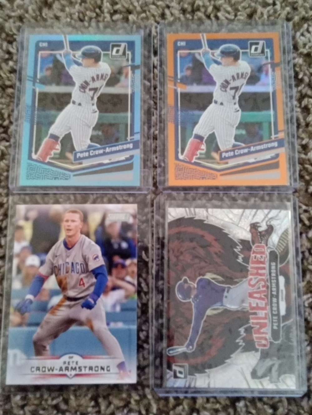 Panini Pete Crow-Armstrong Baseball Card Lot - Blue & Orange Accents